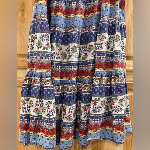 Gotcha Covered Vintage Bohemian Cottagecore Tier Full Colorful Midi/Maxi Skirt - Picture 5 of 11